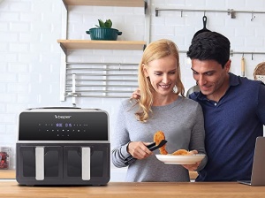 BEPER P101FRI090 Air Fryer cu camera dubla, 9 L (4,5 per cos) - Air Fryer 2 camere cu 7 programe - Img 4