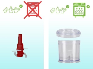 BEPER P102ROB010 Tocator cu lama dubla, 400W, recipient din plastic de 500 ml, lame din otel inoxidabil pentru zdrobire uniforma, sistem de siguranta si picioare antiderapante, sursa de alimentare cu fir, W - Img 5