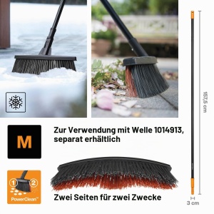 Besen cu maner Fiskars Solid, 38 cm, negru, PowerClean - Img 3
