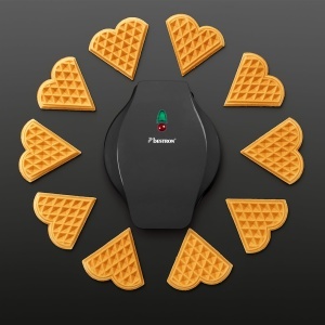 Bestron ASW217BL Aparat pentru Wafe in Forma de Inima 700W Negru Mat - Img 4