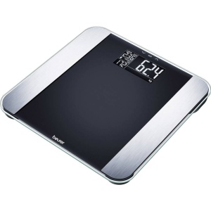 Beurer 748.17 BF LE Editie limitata Cantar de diagnosticare din sticla, cantar de grasime corporala cu afisaj de calorii AMR si afisaj negru modern, 32 x 32 x 2,5 cm