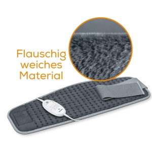 Beurer HK 49 Cosy incalzit, pentru utilizare pe burta si spate, cu banda elastica si inchidere cu velcro, oprire automata, spalabil la masina, gri - Img 2