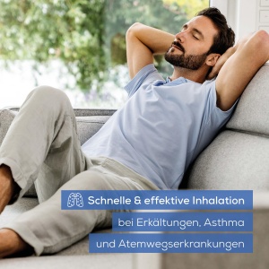 Beurer IH 60 Inhalator, inhalator silentios si portabil cu baterie reincarcabila, inhalator pentru utilizare in caz de raceli, astm si alte boli respiratorii, albastru - Img 4