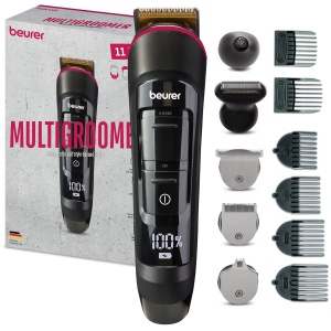 Beurer MN9X Multigroomer Trimmer si Aparat de Ras 11 Accesorii din Otel Inoxidabil Rezistent la Apa