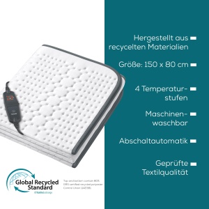 Beurer UB 60 Green Planet 150x80 cm 4 Niveluri de Temperatura Material Reciclat Lavabil - Img 9