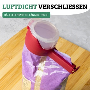 Beutelclips cu Ausgieer Westmark - Set 2 bucati, BPA-free, usor de utilizat - Img 4