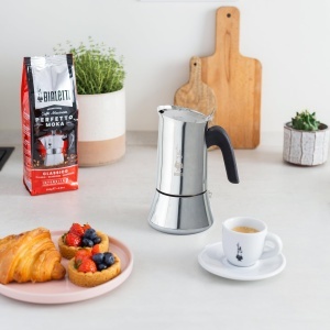 Bialetti - New Venus Induction, aparat de cafea espresso din otel inoxidabil, potrivit pentru toate tipurile de aragaz, 6 cani, aluminiu, 235 mililitri argintiu - Img 5
