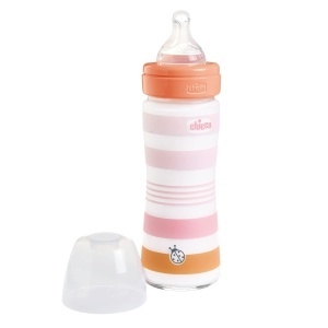 Biberon Chicco Well-Being Sticla 240 ml Roz Flux Normal 0 luni - Img 2
