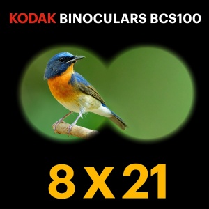 Binoclu pentru copii KODAK BCS100, 8x zoom, ergonomic, culoare albastra - Img 2
