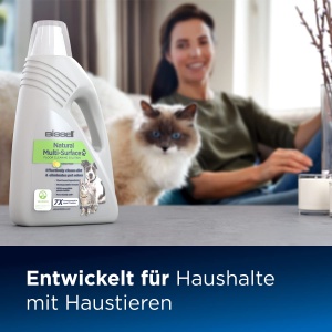 BISSELL Solutie naturala de curatare a animalelor de companie cu mai multe suprafete, pentru pardoseli, tapiterie si interioare auto, 2 litri, parfum de citrice, compatibil CrossWave, SpinWave si HydroWave, 31221 - Img 6
