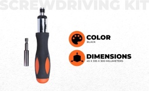 Black+Decker Set de clichet manual din 56 de piese (pentru lucrari de intretinere si reparatii la masina, intr-o geanta practica) A7104 - Img 2