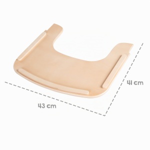 Blat de masa din lemn roba Essbrett pentru scaun Sit Up Flex, compatibil cu sistem de prindere, 43x41 cm - Img 5