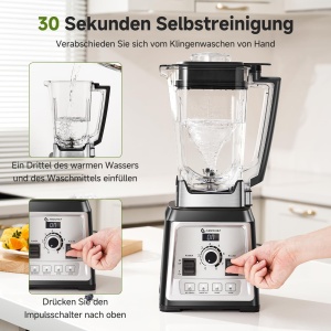 Blender AMZCHEF 2000W, Capacitate 2L, BPA-Free - Img 8