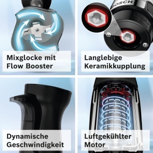 Blender Bosch ErgoMaster MSM6M673, 1000 W, 4 lame din otel inoxidabil, design ergonomic - Img 3