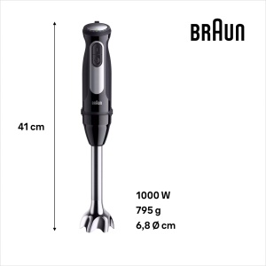 Blender Braun MultiQuick 5 Pro 1000W cu Mini-Cuptor Negru - Img 3