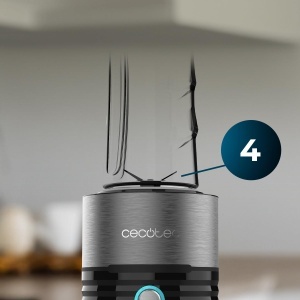 Blender Cecotec Power Titanium FreshGo, 650W, 2 x 600ml, 4 lame - Img 3