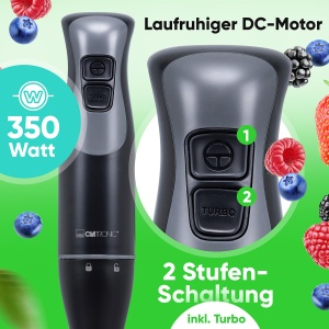 Blender Clatronic SM 3824, 350W, cu functie Turbo, inox, negru - Img 3
