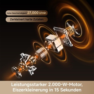 Blender Dreame BlendLogic, 2000W, 2.0L, Negru - Img 4