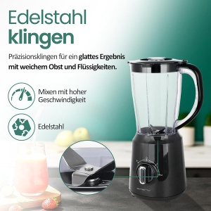 Blender Emerio BL-124816, 1.5l, 500W, BPA free, Negru - Img 5