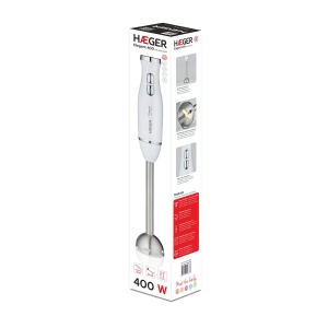Blender HAEGER cu 400 W, 2 viteze, maner ergonomic, inox - Img 4