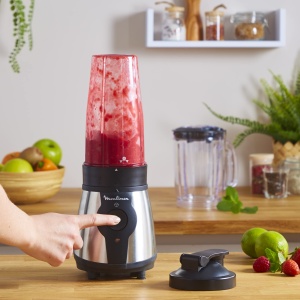 Blender Moulinex LM1B1D 300W cu recipient de 750ml si 4 lame din otel inoxidabil - Img 3