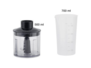 Blender multifunctional Beper P102FRU151, 4 in 1, 1000 W, 700 ml, 4 lame din otel inoxidabil - Img 3