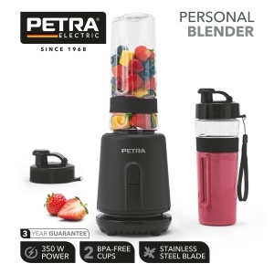 Blender Petra Smoothie Maker To Go 350W, 2 Sticle Sport 600ml, Negru - Img 2