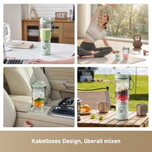 Blender portabil Dreame PortFresh, 500 ml, verde, cu 5 functii presetate - Img 4
