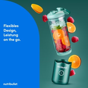 Blender portabil Nutribullet Flex 590ml, USB-C, design modern, culoare verde - Img 3