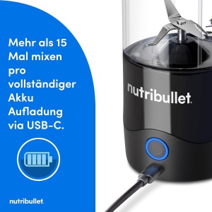 Blender portabil Nutribullet NBP003B, 475 ml, putere mare, negru - Img 3