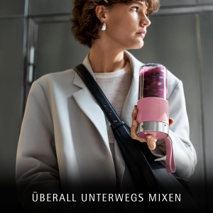 Blender portabil WMF Kuchenminis Mix on the Go, 300 ml, 20.000 RPM, roz - Img 3