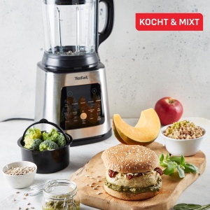 Blender Tefal PerfectMix Cook, 1400W, 10 programe, argintiunegru - Img 3