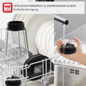 Blender Tefal PerfectMix Essential, 1200 W, 2 l, gri - Img 7