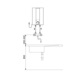 Boiler electric AEG Hoz 5, 5 litri, 2 kW, montare deasupra chiuvetei - Img 2