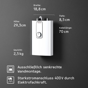 Boiler Instantaneu STIEBEL ELTRON DCE 1113 kW, 20-60C, Compact, Made in Germany - Img 7