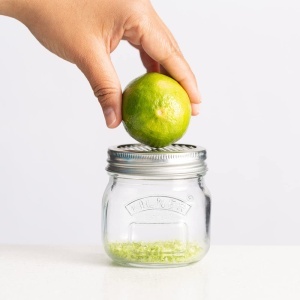 Borcan de depozitare Kilner cu razatoare integrata, 250 ml, inox 1810 - Img 3