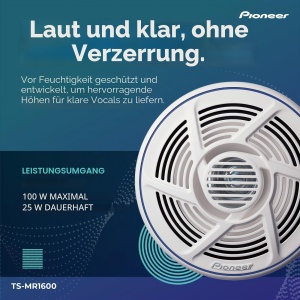 Boxa audio Pioneer TS-MR1600, 100W, 16 cm, marinetauglica, alba - Img 4