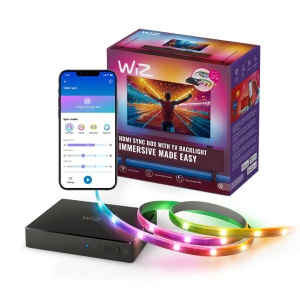 Boxa HDMI WiZ cu iluminare TV - Sincronizare in timp real, RGBIC, 75-85