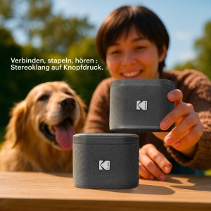 Boxa portabila KODAK SOUNDBRIX, wireless, 5W, 3 ore autonomie, gri - Img 7