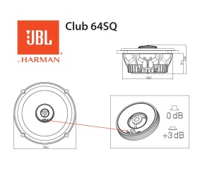 Boxe auto JBL Club 64SQ Gen3 16cm 2-way Sound Quality 225W - Img 6