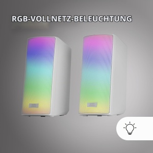 Boxe Bluetooth Mars Gaming MSRGB2, 15W, RGB, Alb - Img 3