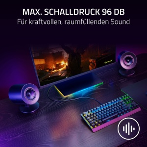 Boxe gaming Razer Nommo V2 X cu sunet THX Spatial, 3 inch, negru - Img 5