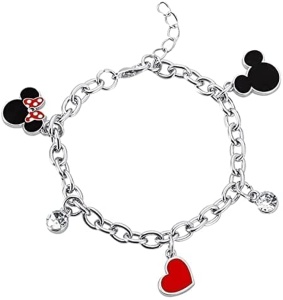 Bratara din metal Mickey si Minnie, argintie, cadou oficial Disney - Img 2