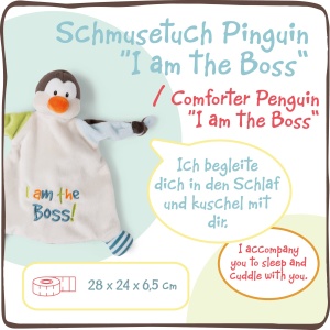Buclea de Pinguin NICI I am the Boss 25x25 cm - Jucarie pentru bebelusi - Img 3