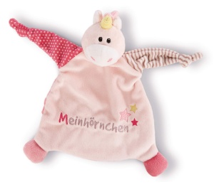 Buclele de confort NICI Schmusetuch Einhorn Stupsi 25x25cm - Plus roz pentru bebelusi - Img 1