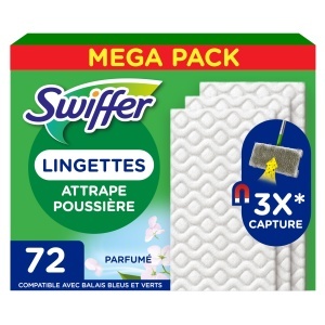 Burete de curatare Swiffer, 72 unitati, parfum Febreze, eficienta inalta