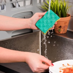 Bureti de curatare Vileda Glitzi Always Clean Set 2 bucati GalbenVerde Absorbtie ridicata - Img 6