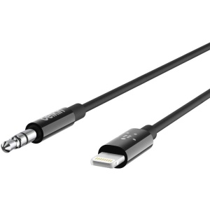 Cablu audio 3,5 mm Belkin cu conector Lightning, 0,9 m, MFi, negru - Img 3