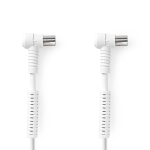 Cablu Coaxial NEDIS 5m, 120 dB, 4-fach geschirmt, Alb - Img 2