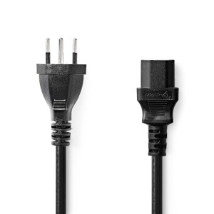 Cablu de alimentare NEDIS CH Typ 12, 2.00 m, Negru, PVC